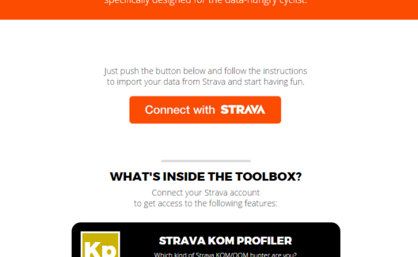 Toolbox For Strava Home Page